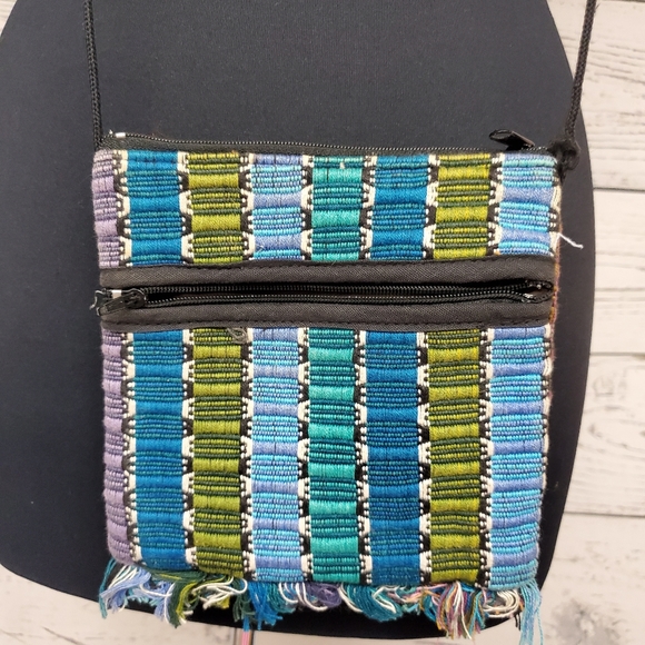 Baha Style Cross Body Small Bag Purse Zipper - Picture 2 of 5